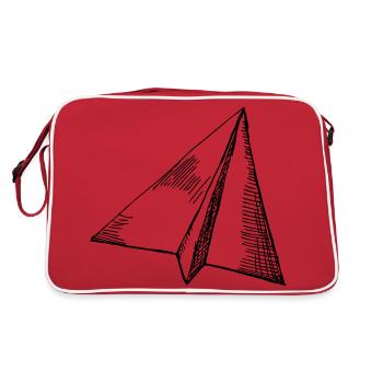 Paper planes - flying - Retro Bag - red/white - Back