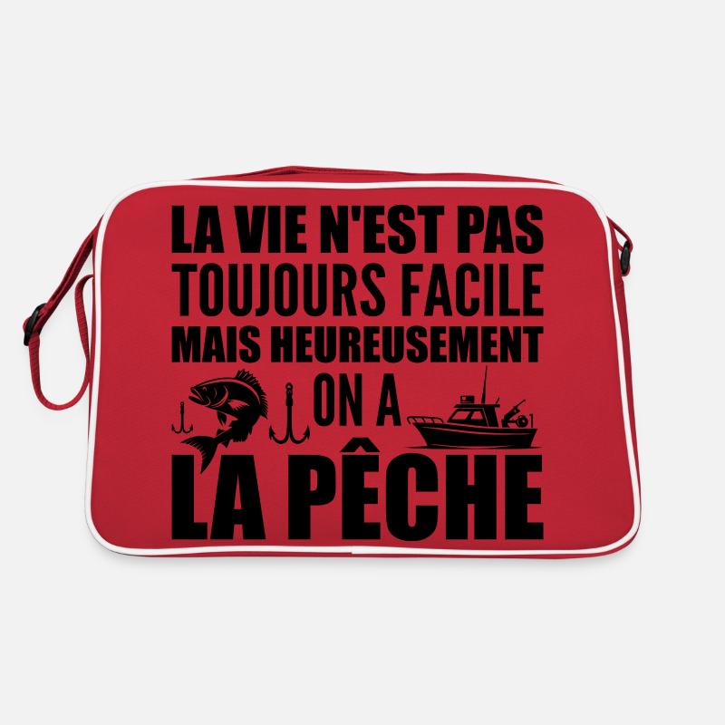 Das Leben ist nicht immer einfach, das Angeln Retro Tasche