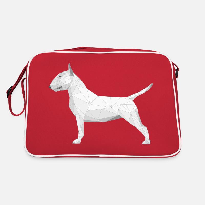 Bull terrier - Sac Retro - rouge/blanc