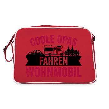 Cool Grandpas Driving Motorhome Caravan Camper Womo - Retro Bag - red/white - Back