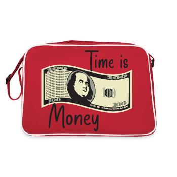 Le temps, c’est de l’argent - Sac Retro - rouge/blanc - Dos