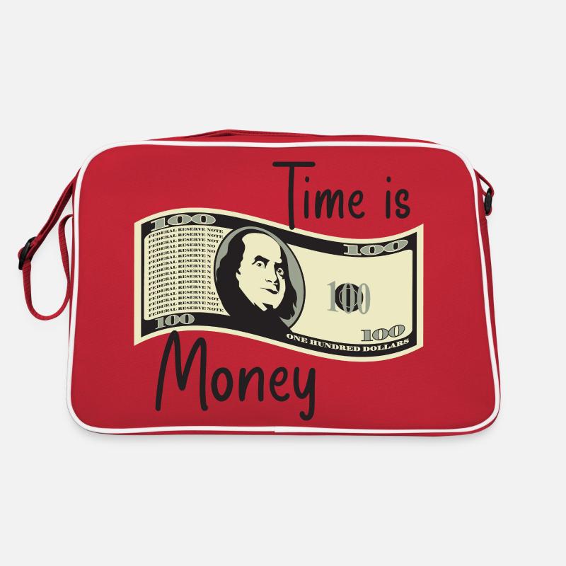 Zeit ist Geld Retro Tasche