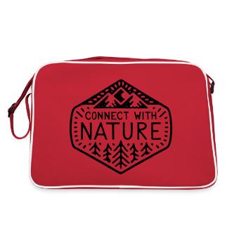 Connecter avec la nature - Sac Retro - rouge/blanc - Dos