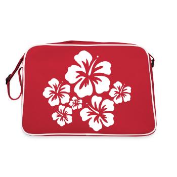 Tropical Hibiscus fleur - Sac Retro - rouge/blanc - Dos