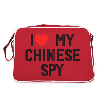 I Love My Chinese Spy - Retro Bag - red/white - Back