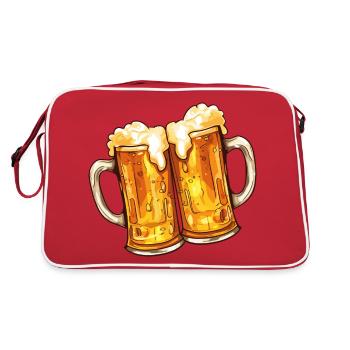 Chopes à bière Chopes à bière Verres à bière Bière Boire de l’alcool - Sac Retro - rouge/blanc - Dos