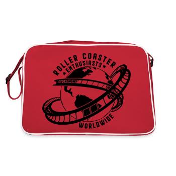 Roller Coaster Enthusiasts Worldwide Globe - Retro Bag - red/white - Back