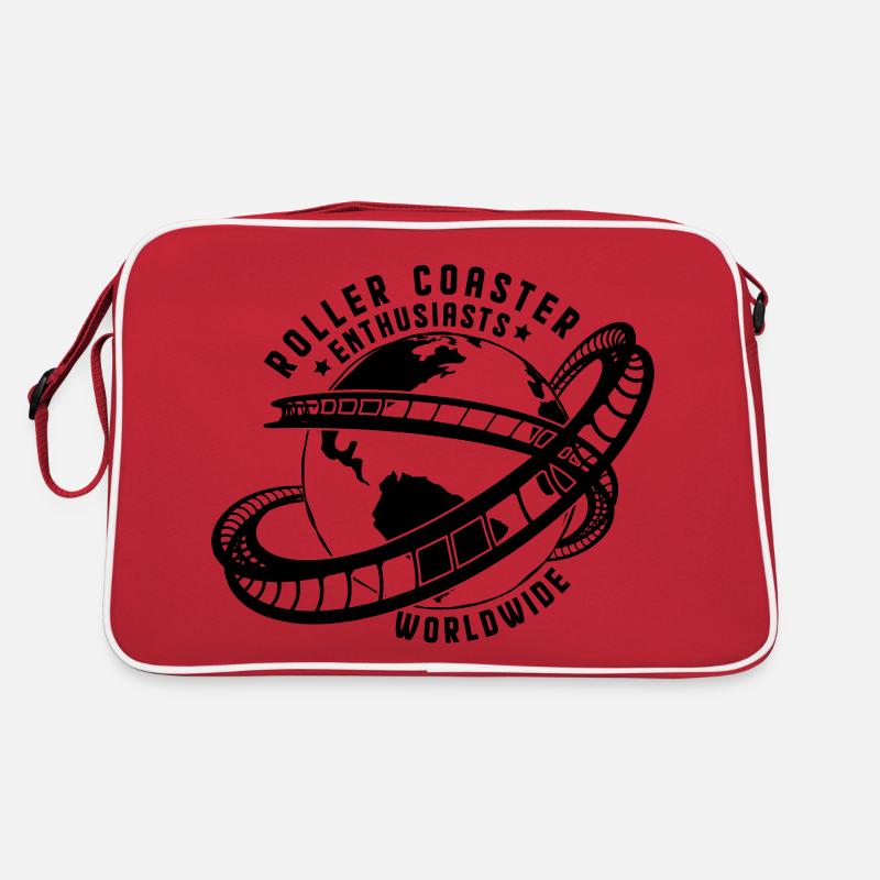 Roller Coaster Enthusiasts Worldwide Globe Retro Bag