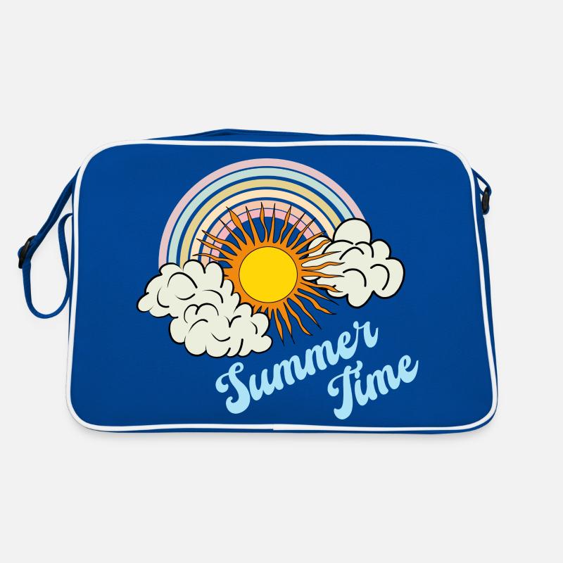Summer Time - Summer Sun Rainbow Clouds Retro Retro Bag