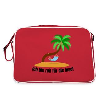 I'm ripe for the island, Lonely Island Palm - Retro Bag - red/white - Back