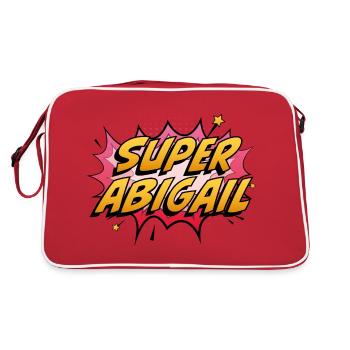 Super Abigail - Retro Tasche - Rot/Weiß - Hinten
