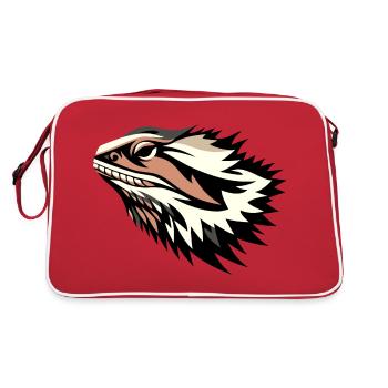 Bearded dragon - Retro Bag - red/white - Back