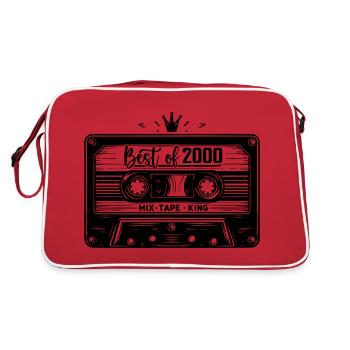 Cassette 2000 Vintage 2000 Millésime 2000 Cadeaux - Sac Retro - rouge/blanc - Dos