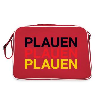 PLAUEN - Sac Retro - rouge/blanc - Dos