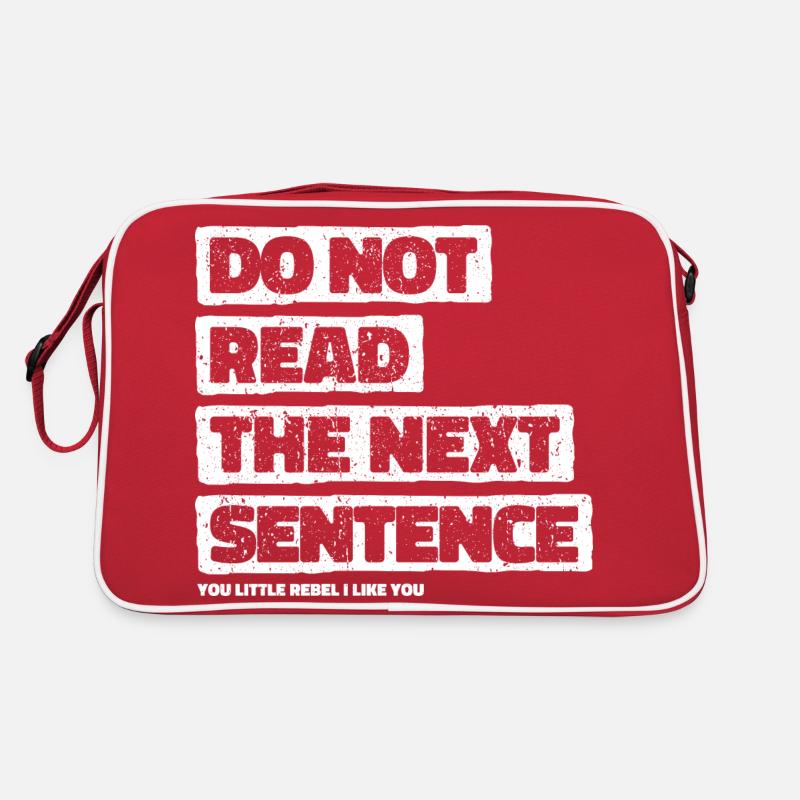 Cool Saying: Do Not Read - Funny Design Retro Bag