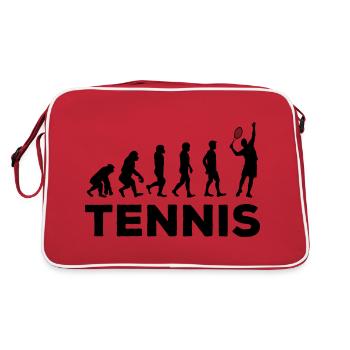 Évolution Tennis, Cadeau Joueur De Tennis - Sac Retro - rouge/blanc - Dos