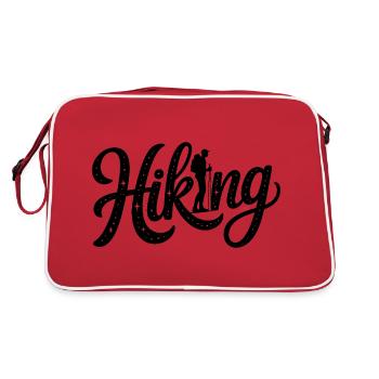 Hiking Typography- Hiking Design - Retro Bag - red/white - Back