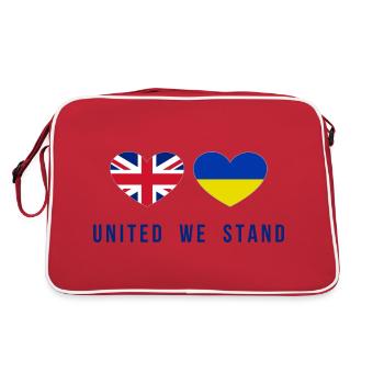 United we stand Großbritannien und Ukraine - Retro Tasche - Rot/Weiß - Hinten