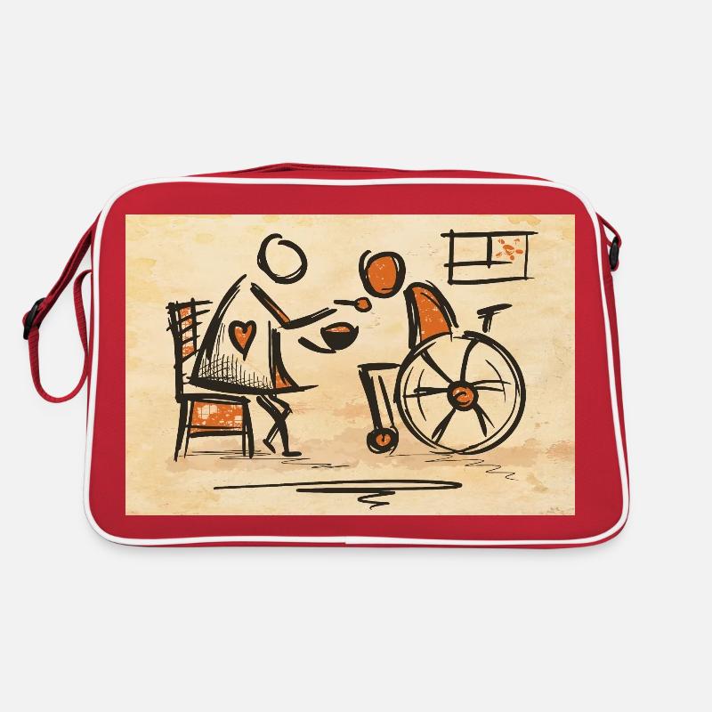 Infirmière gériatrique, Aide-soignant, Aide-soignant, Fauteuil roulant Sac Retro