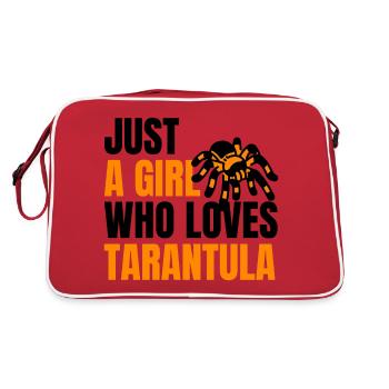 NUR EIN MÄDCHEN, DAS VOGELSPINNE LIEBT - Retro Tasche - Rot/Weiß - Hinten