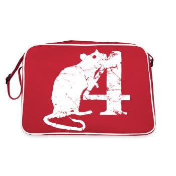 PUNKROCK rats nr. 4 - look usagé - souris - rat - Sac Retro - rouge/blanc - Dos