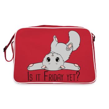Is it Friday yet? - Retro Bag - red/white - Back