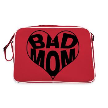 Bad Moms Herz Logo - Retro Tasche - Rot/Weiß - Hinten