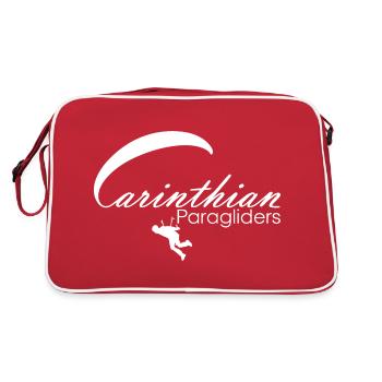 Carinthian Paragliders Logo white - Retro Bag - red/white - Back