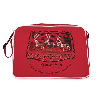 Mexico Lindo - Lovely Mexico - Retro Bag - red/white - Back