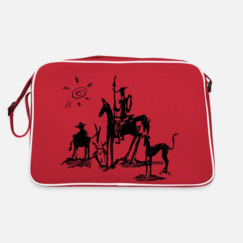 don quixote - Retro Tasche - Rot/Weiß