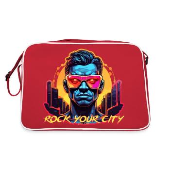 Faites vibrer votre ville - Sac Retro - rouge/blanc - Dos