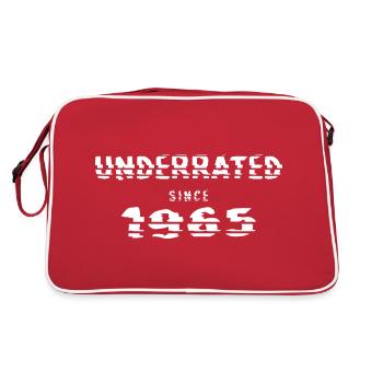 1965 Birthday 57 years underrated - Retro Bag - red/white - Back
