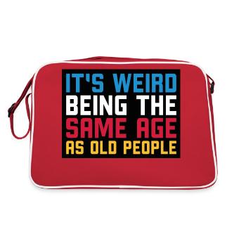 C’est bizarre d’avoir le même âge que les personnes âgées - Sac Retro - rouge/blanc - Dos