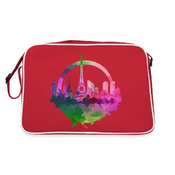 Paris Skyline Tour Eiffel France City Circle - Sac Retro - rouge/blanc - Dos