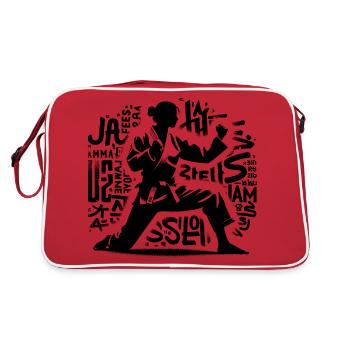 Cute Karate Taekwondo Funny Karate Girl - Sac Retro - rouge/blanc - Dos