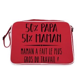 Grenouillere annonce grossesse bébé - Sac Retro - rouge/blanc - Dos
