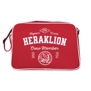 Heraklion crew member - Sac Retro - rouge/blanc - Dos