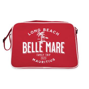 Mauritius Belle Mare Familienausflug - Retro Tasche - Rot/Weiß - Hinten