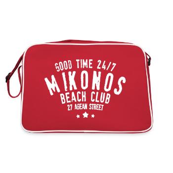 Good time 24 7 Mikonos Greece - Retro Bag - red/white - Back