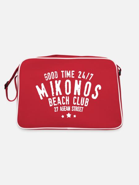 Good time 24 7 Mikonos Greece - Retro Bag - red/white - Back