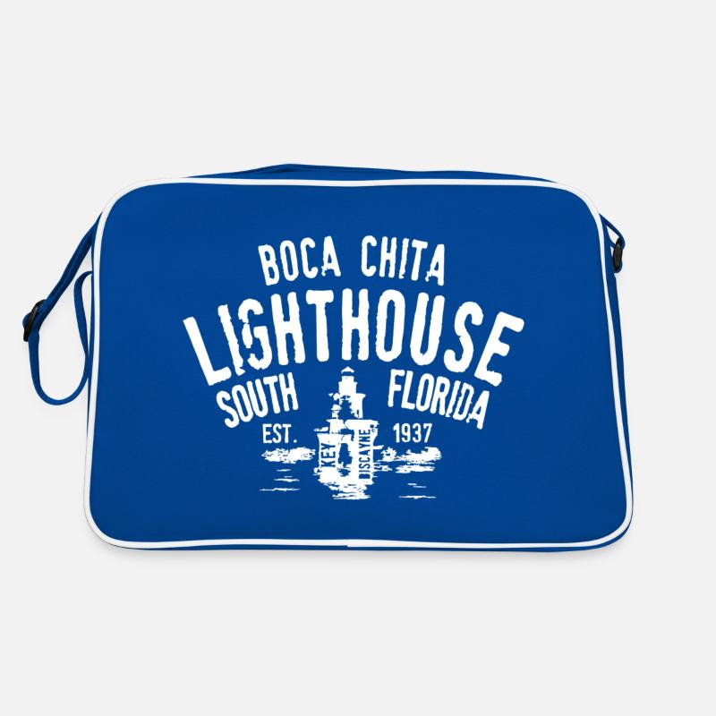 Boca Chita Lighthouse Key Biscayne Retro Bag