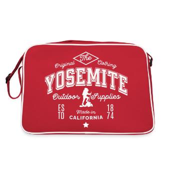 Yosemite outdoor supplies made in California - Sac Retro - rouge/blanc - Dos