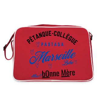 Marseille Fun - Sac Retro - rouge/blanc - Dos