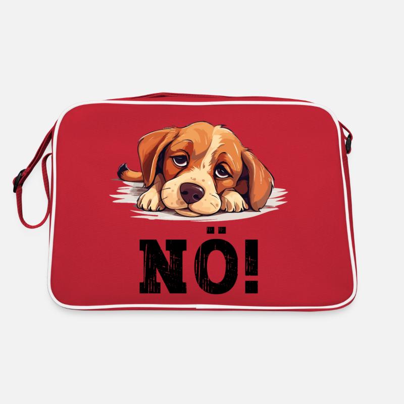 Hund Nö Einfach Nö No Nein Hündchen Lustig Spruch Retro Tasche
