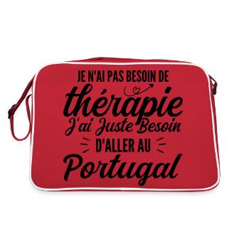 Pas Besoin de Thérapie Jai Besoin D aller Portugal - Sac Retro - rouge/blanc - Dos