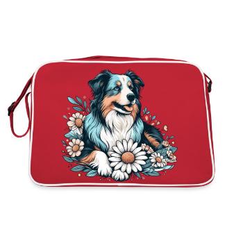 Berger australien Cottage Core Country House fleurs - Sac Retro - rouge/blanc - Dos