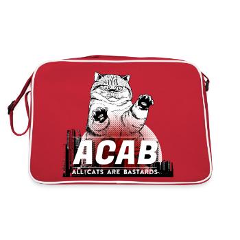 All Cats Are Bastards - ACAB - Retro Bag - red/white - Back