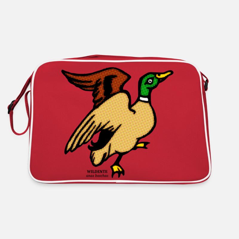 Wild duck Anas Boschas wild duck illustration Retro Bag