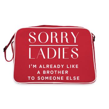 Désolé mesdames, déjà un frère de quelqu’un d’autre. - Sac Retro - rouge/blanc - Dos