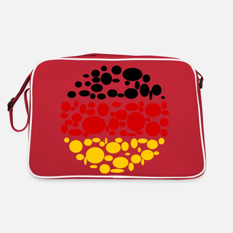 Deutschland - Retro Tasche - Rot/Weiß